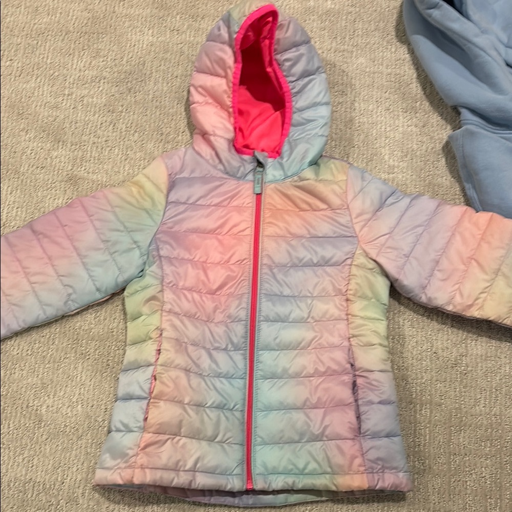 Colorful Hooded Puffer Jacket